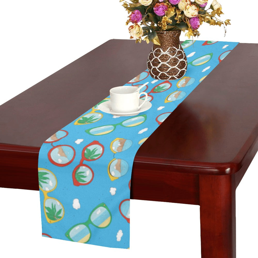 Sun Glasses Pattern Print Design 03 Table Runner