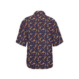 Eiffel Tower Pattern Print Design 02 Women's All Over Print Hawaiian Shirt