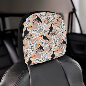 Toucan Theme Pattern Car Headrest Cover