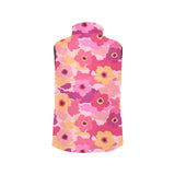 Pink Camo Camouflage Flower Pattern Men's Padded Vest