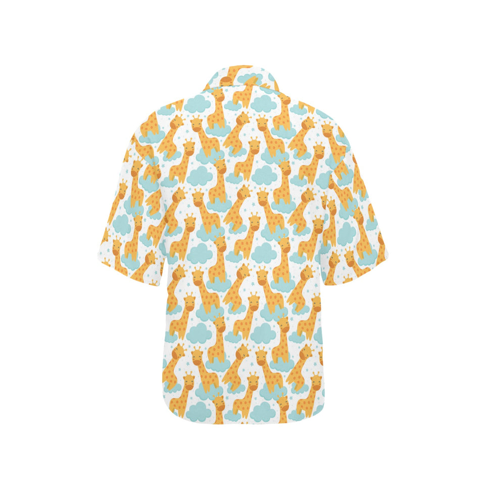 Giraffe Pattern Print Design 05 Women's All Over Print Hawaiian Shirt