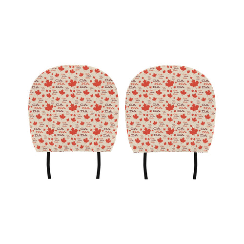 Canada Pattern Print Design 02 Car Headrest Cover