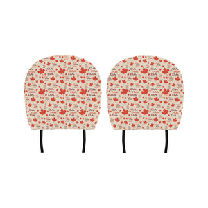 Canada Pattern Print Design 02 Car Headrest Cover