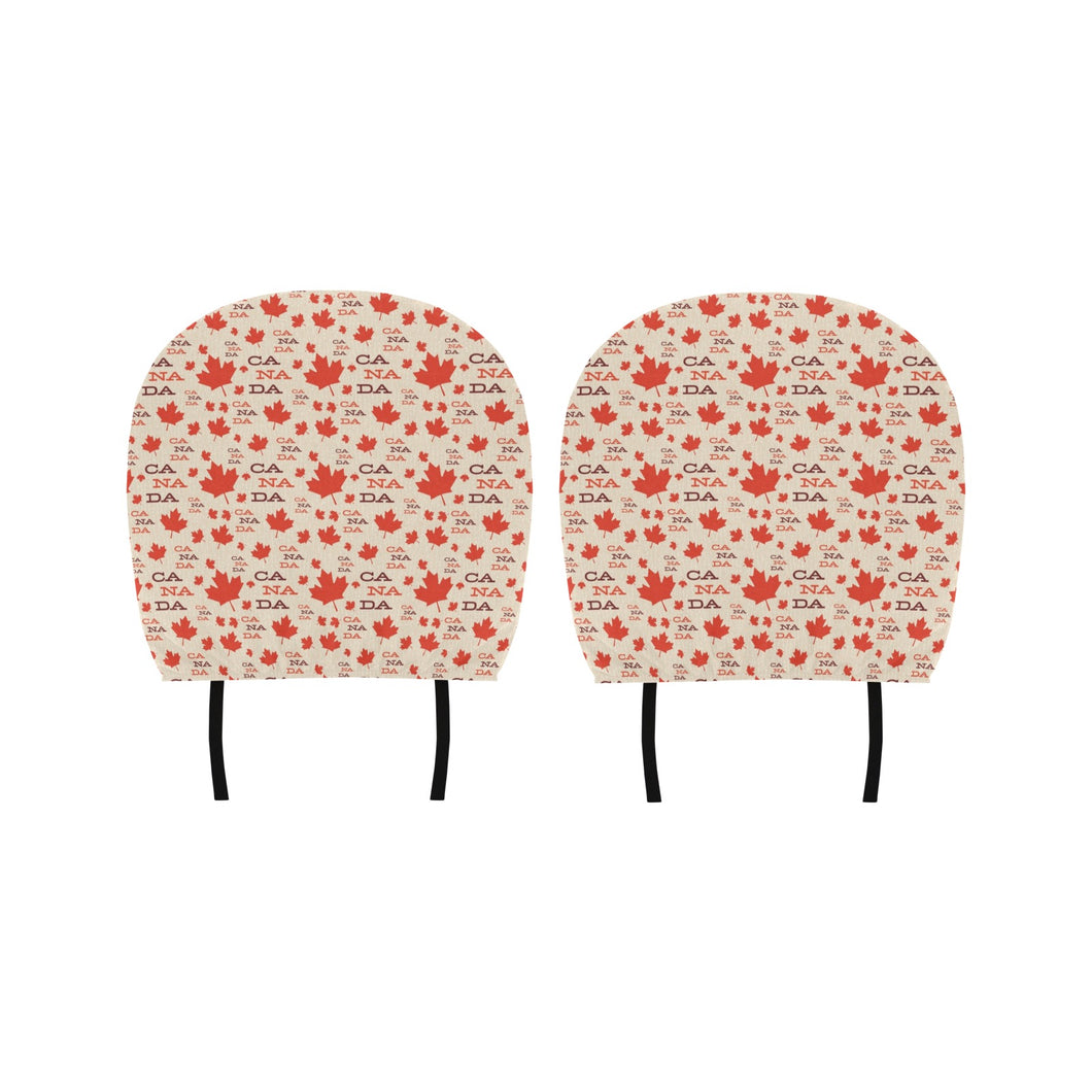 Canada Pattern Print Design 02 Car Headrest Cover