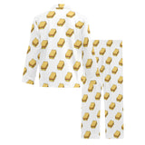 Sandwich Pattern Print Design 04 Men's Long Pajama Set