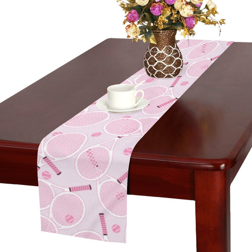 Tennis Pattern Print Design 02 Table Runner