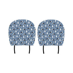 Seagull Pattern Print Design 01 Car Headrest Cover