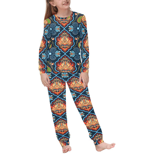 Indian Traditional Pattern Kids' Boys' Girls' All Over Print Pajama Set