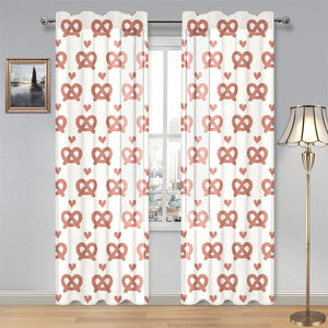 Pretzels Pattern Print Design 01 Gauze Curtain