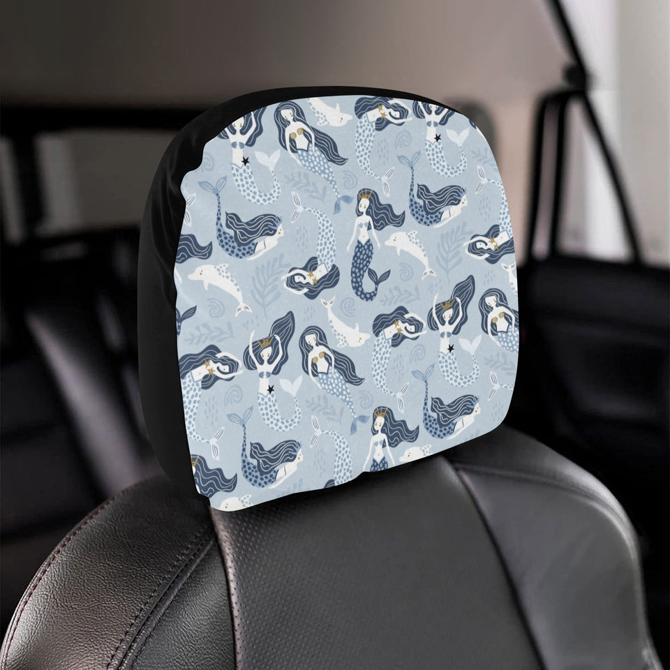 Mermaid Dolphin Pattern Car Headrest Cover