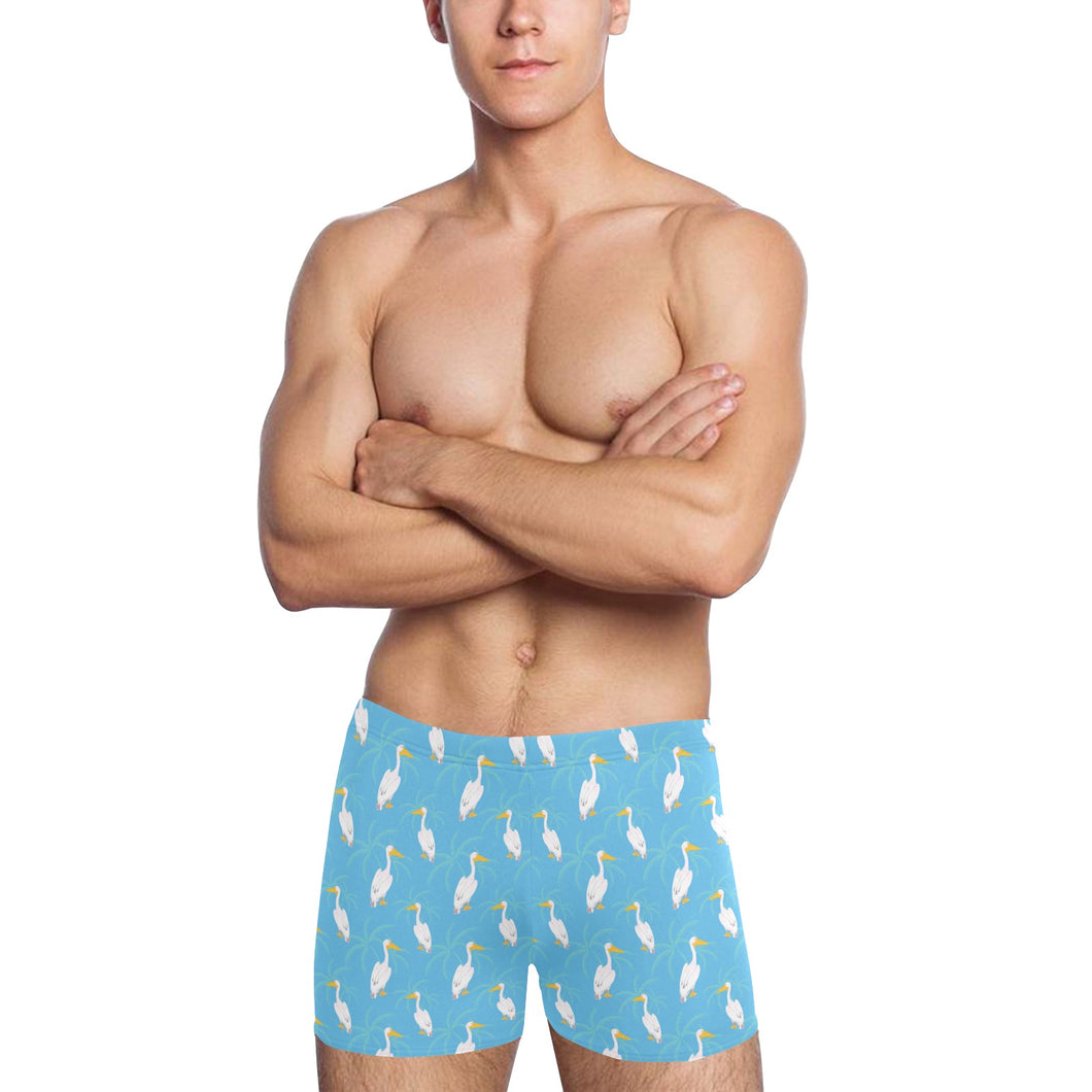 Pelican Pattern Print Design 02 Men's Swimming Trunks