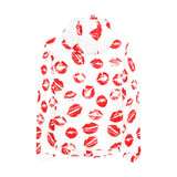 Lips Pattern Print Design 01 Men's Padded Hooded Jacket(ModelH42)