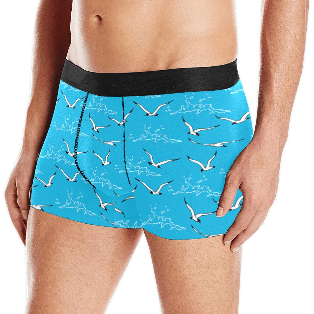 Seagull Pattern Print Design 05 Men's All Over Print Boxer Briefs Men's Underwear