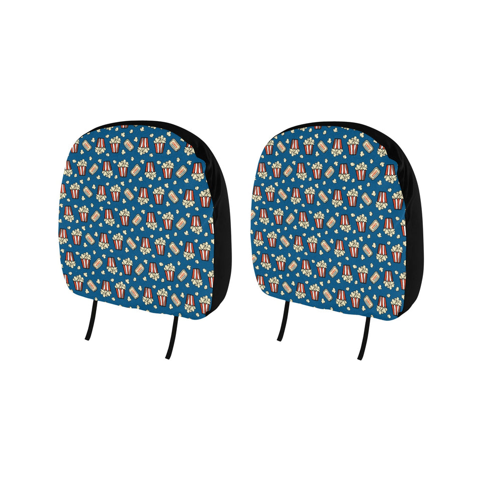 Popcorn Pattern Print Design 03 Car Headrest Cover