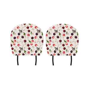 Cherry Flower Butterfly Pattern Car Headrest Cover