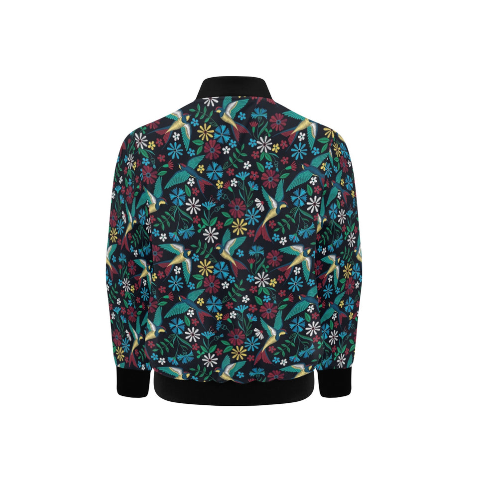 Swallow Pattern Print Design 04 Kids' Boys' Girls' Bomber Jacket