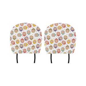 Daruma Dot Pattern Car Headrest Cover