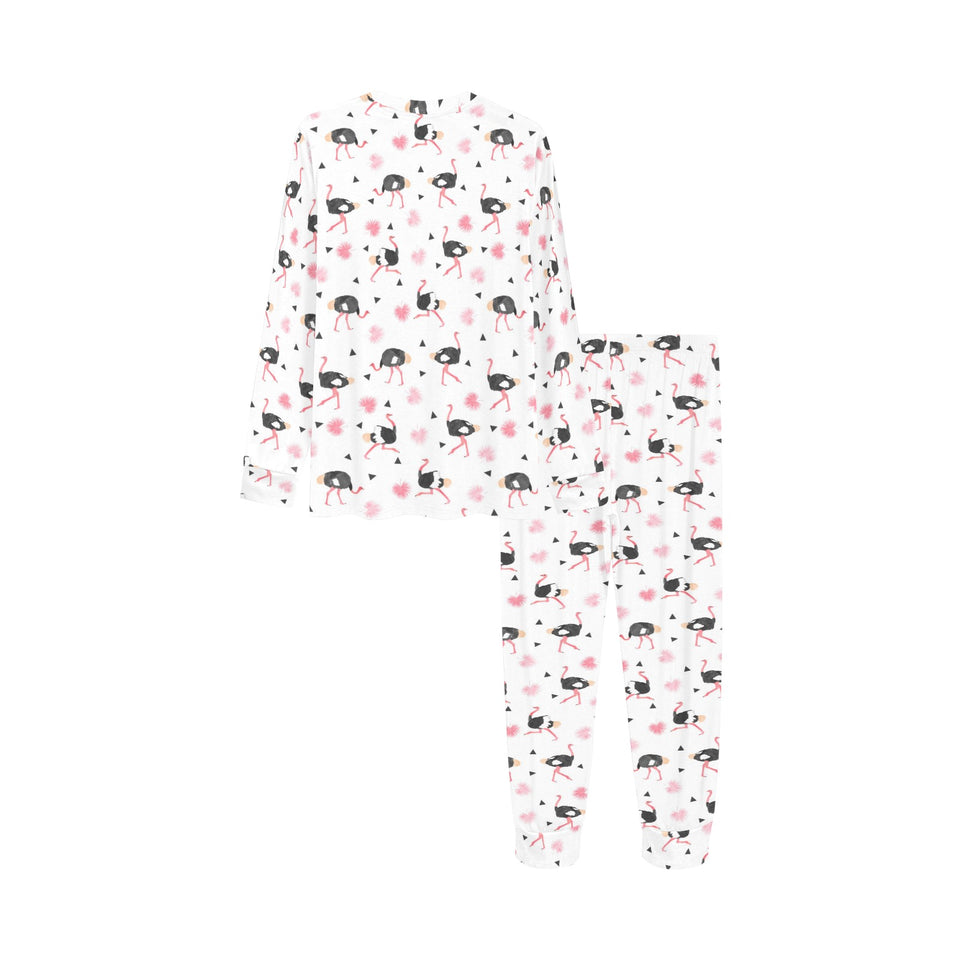 Ostrich Pattern Print Design 03 Kids' Boys' Girls' All Over Print Pajama Set