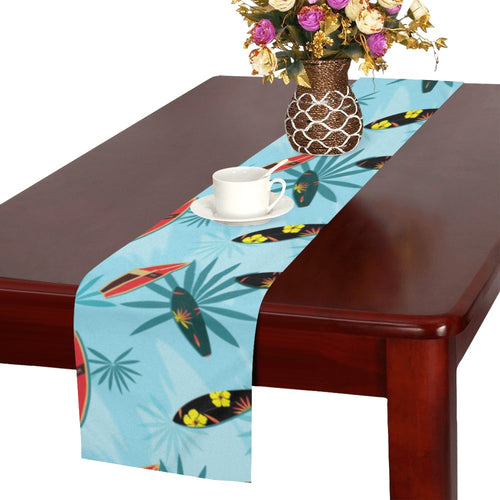 Surfboard Pattern Print Design 03 Table Runner