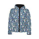 Pelican Pattern Print Design 01 Kids' Boys' Girls' Padded Hooded Jacket