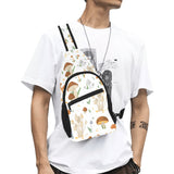 Mushroom Pattern Theme All Over Print Chest Bag