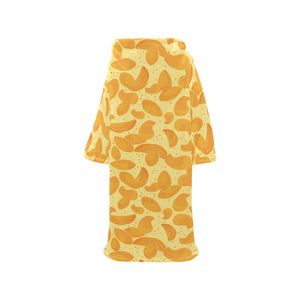 Potato Chips Pattern Print Design 04 Blanket Robe with Sleeves