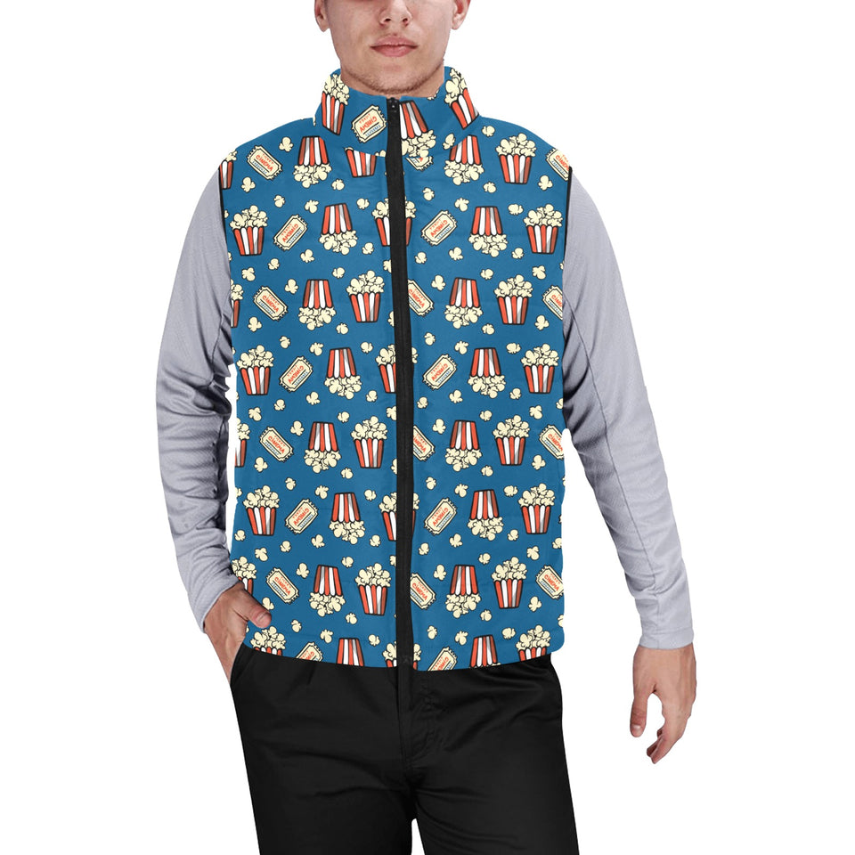 Popcorn Pattern Print Design 03 Men's Padded Vest