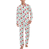 Ladybug Pattern Print Design 03 Men's Long Pajama Set