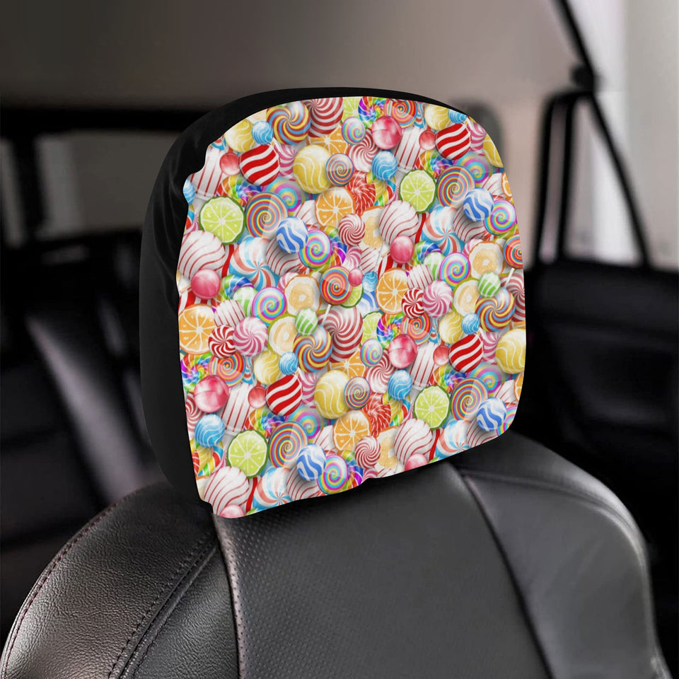 Candy Lollipop Pattern Car Headrest Cover