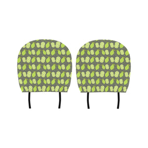 Lime Pattern Theme Car Headrest Cover