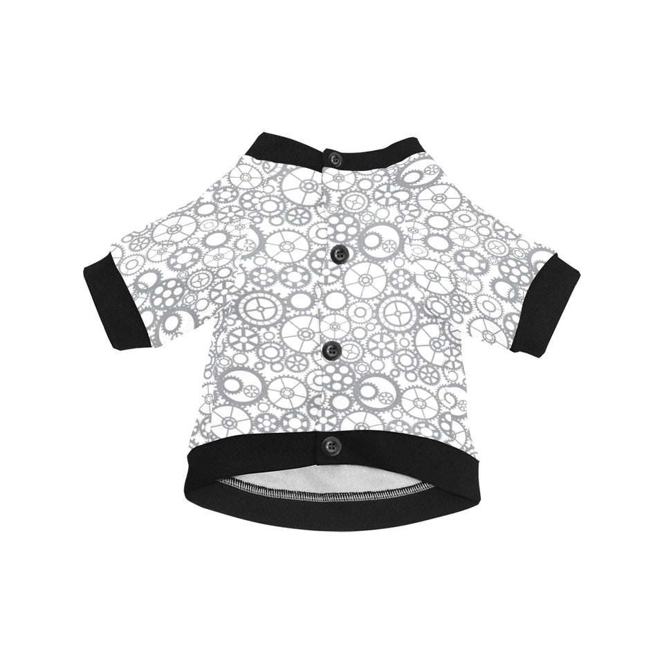 Gear Pattern Print Design 05 All Over Print Pet Dog Round Neck Fuzzy Shirt