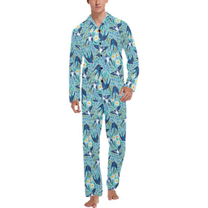 Swallow Pattern Print Design 05 Men's Long Pajama Set