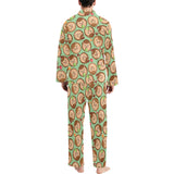 Hedgehog Pattern Print Design 01 Men's Long Pajama Set