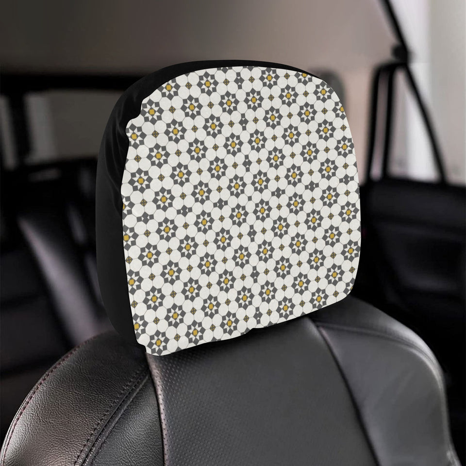 Arabic Morocco Pattern Background Car Headrest Cover