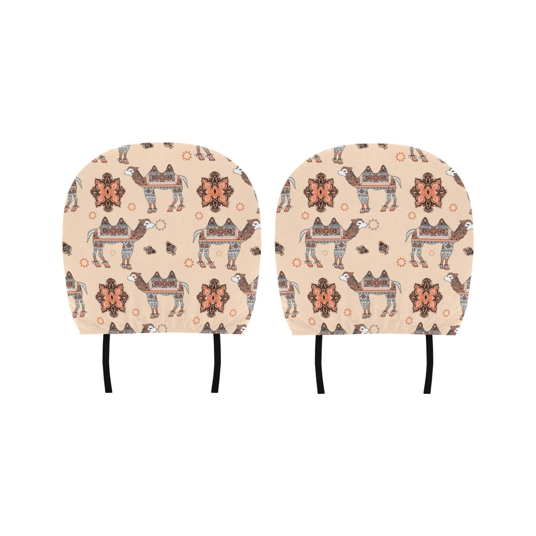 Camel Tribal Pattern Car Headrest Cover