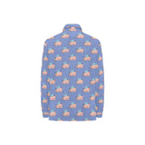 Pig Pattern Print Design 03 Women's Long Sleeve Polo Shirt