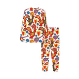 Colorful Rooster Chicken Guitar Pattern Kids' Boys' Girls' All Over Print Pajama Set