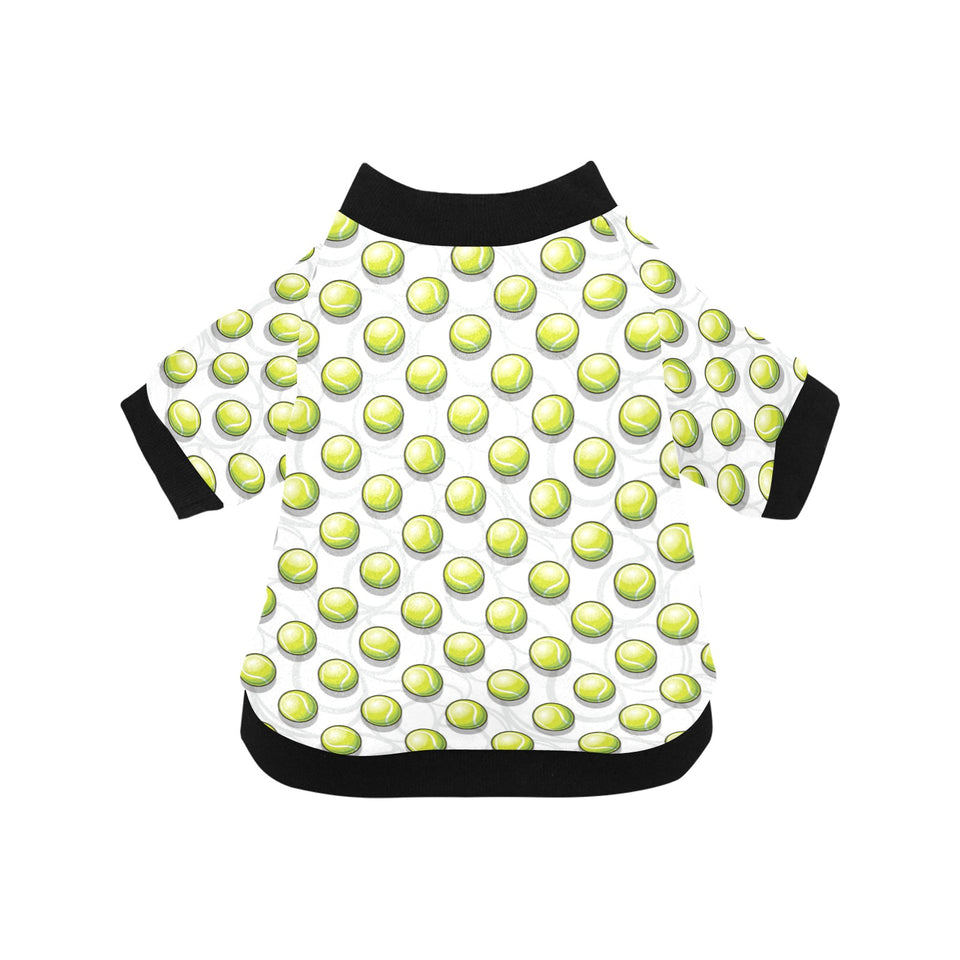 Tennis Pattern Print Design 05 All Over Print Pet Dog Round Neck Fuzzy Shirt