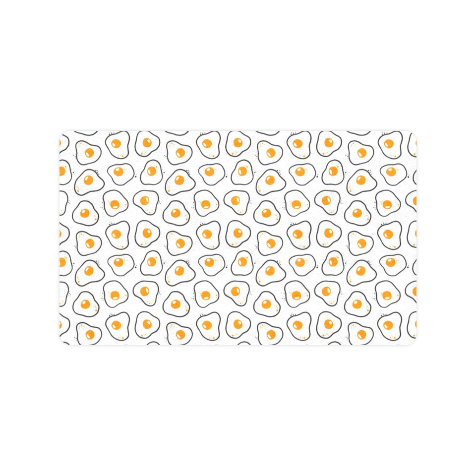 Fried Eggs Pattern Print Design 05 Doormat