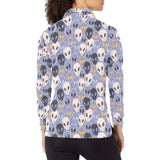 Alien Pattern Print Design 05 Women's Long Sleeve Polo Shirt