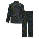 Math Pattern Print Design 04 Men's Long Pajama Set