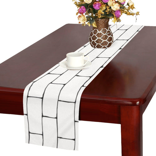 Brick Printed Pattern Print Design 02 Table Runner