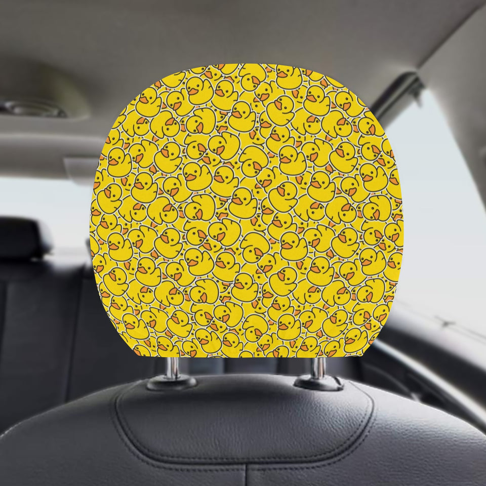 Duck Pattern Print Design 04 Car Headrest Cover