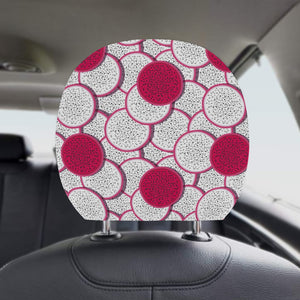 Sliced Dragon Fruit Pattern Car Headrest Cover