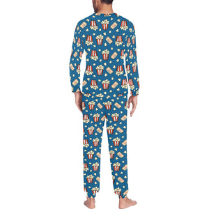 Popcorn Pattern Print Design 03 Men's All Over Print Pajama