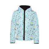 Greyhound Pattern Print Design 03 Kids' Boys' Girls' Padded Hooded Jacket