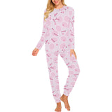 Tennis Pattern Print Design 02 Women's All Over Print Pajama Set