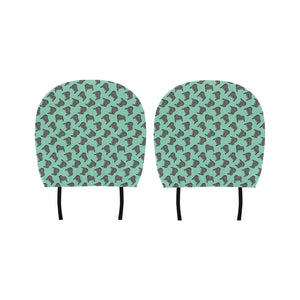 Piano Pattern Print Design 04 Car Headrest Cover