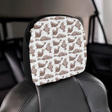 Sea Lion Pattern Background Car Headrest Cover