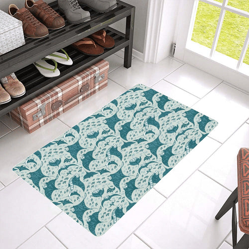 Stingray Pattern Print Design 01 Doormat